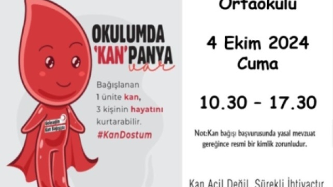 Kızılay Kan Bağışı Kampanyası